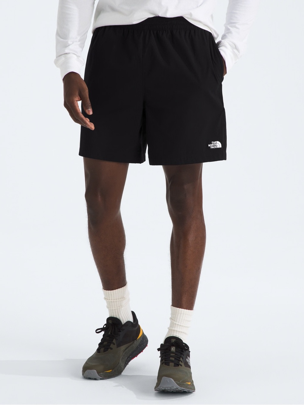 North Face men’s small black shorts activewear running pockets casual summer